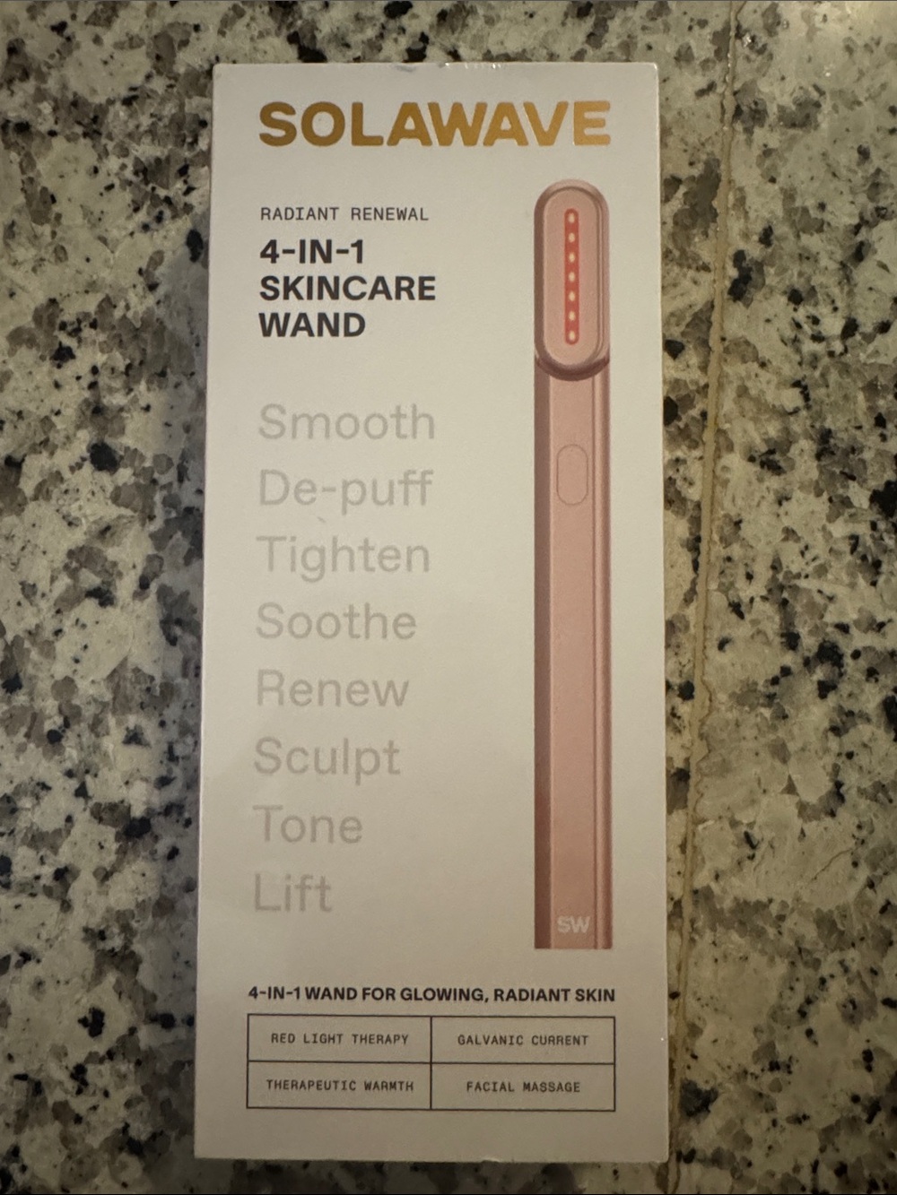 Solawave 4-in-1 Skincare Wand — Rose NEW & SEALED